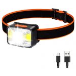 DeTake LED Head Torch Rechargeable 1000 mAh 1800 Lux Super Bright