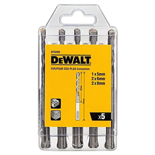 DeWalt DT9399-QZ Hammer Drill Bit Set 5-Piece SDS Plus.
