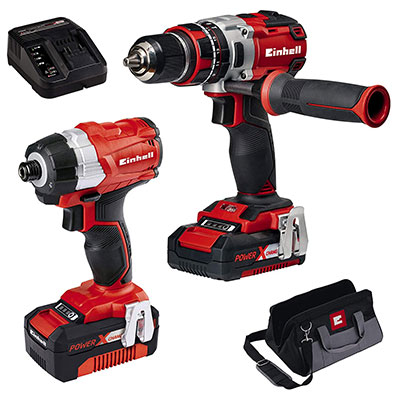 Einhell 4257216 Brushless Combi Drill and Impact Driver Kit.